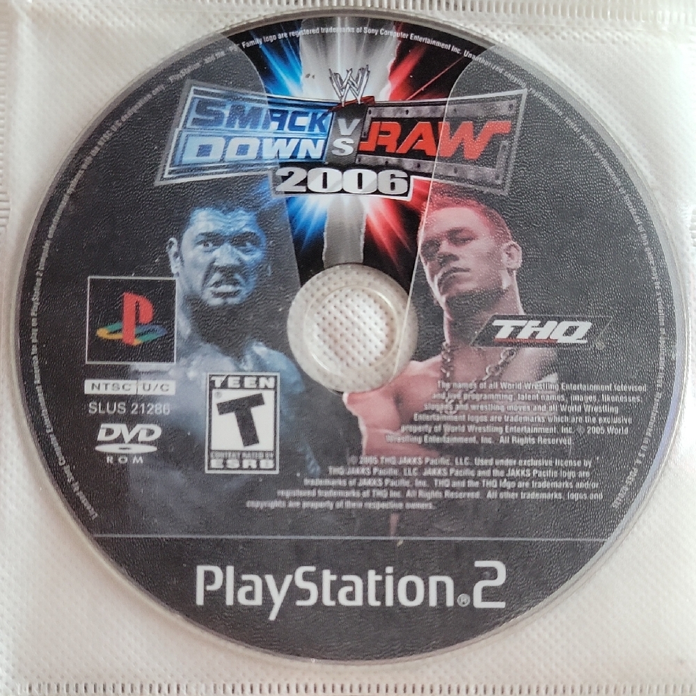 HQ SmackDown vs. Raw 2006 for PlayStation 2 - Black and Red